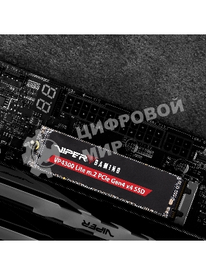 Накопитель SSD Patriot Viper VP4300 Lite, 1Tb, PCIe 4.0 x4, M.2 2280, NVMe, R/W 7400/6400, с радиатором