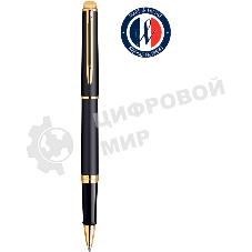 Ручка роллер Waterman Hemisphere (CWS0920750) Matte Black GT F, черные чернила, подарочная коробка