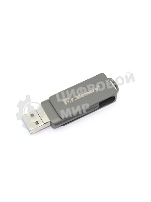 Флешка USB Dr. Memory 051, 64Gb, USB 3.0/USB Type-C, R/W 120/70, серый