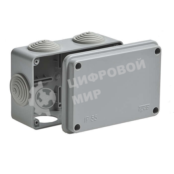 Рувинил 67051 Тусо.Коробка расп. для о/п, 120х80х50 мм, 6 вводов, IP55