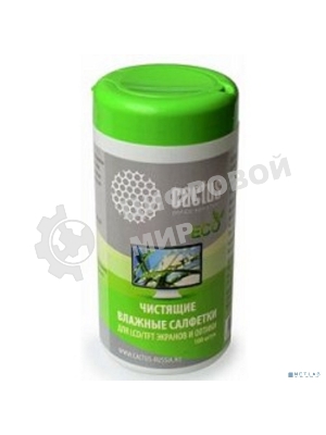 Салфетки Cactus CS-T1001E для экранов и оптики туба 100шт влажные