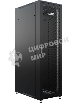 Шкаф серверный NTSS Премиум (NTSS-R42U80100PD/PDD-BL) напольный 42U 800x1000 мм пер. дв. перфор. металл 900 кг серый 910 мм 160 кг 1987 мм IP20 сталь