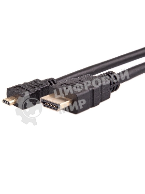 Кабель VCOM/TELECOM HDMI-19M -- MicroHDMI-19M ver 2.0+3D/Ethernet,1m Telecom TCG206-1M