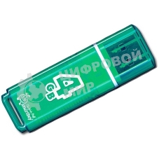 Флешка USB Smartbuy Glossy series Green (SB4 GbGS-G), 4Gb, USB 2.0, R/W 25/15, зеленый