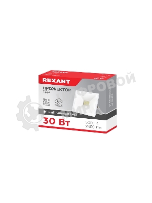 Прожектор Rexant СДО 30 Вт 2400 Лм 5000 K белый корпус