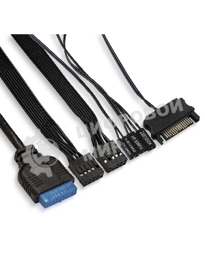 Компьютерный корпус Miditower ExeGate EVO-8225-NPX700 (ATX, БП 700NPX с вент. 12см, 2хUSB+1хUSB 3.0, черный, 2 вент. с RGb подсветкой и полоса на передней панели, боковая панель - закаленное стекло)