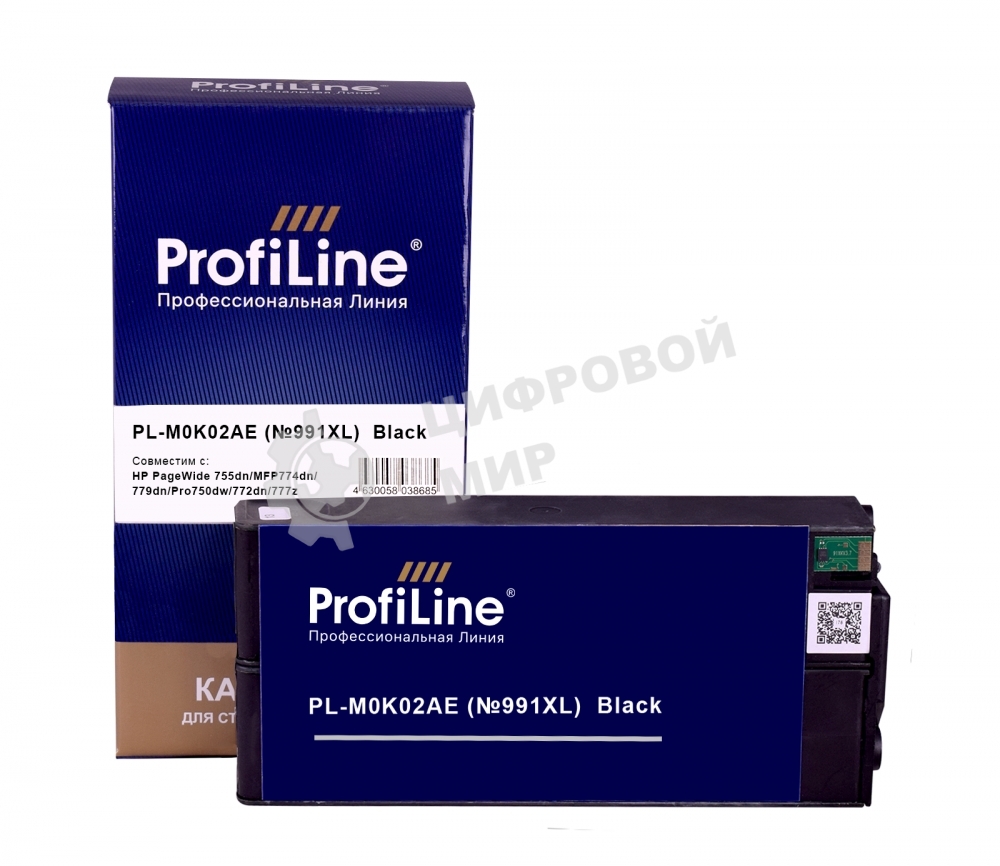 Картридж струйный ProfiLine PL-M0K02AE (№991XL) для принтеров HP PageWide 755dn/MFP774dn/779dn/Pro750dw/772dn/777z с чернилами Black