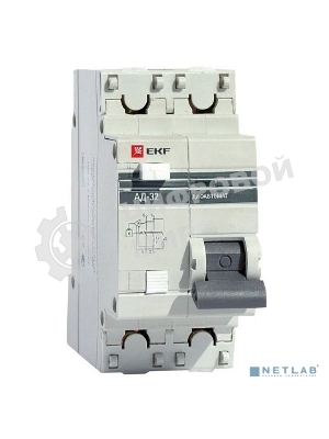 Выключатель автоматический дифференциального тока EKF DA32-32-30-pro АД-32 1P+N 32А/30мА (хар. C, AC, электронный, защита 270В) 4,5кА EKF PROxima