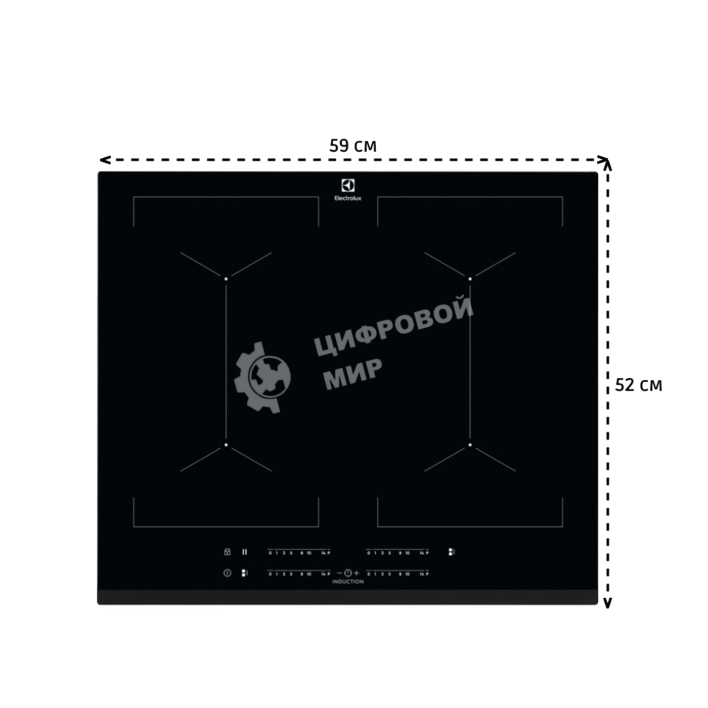Индукционная варочная панель Electrolux EIV644 черный
