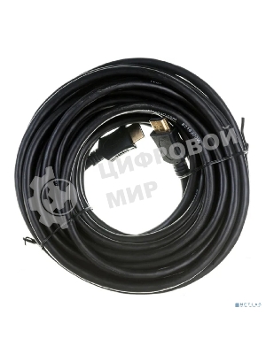 Кабель HDMI Cablexpert CC-HDMI4L-10M, 10м, v2.0, 19M/19M, серия Light, черный, позол.разъемы, экран, пакет