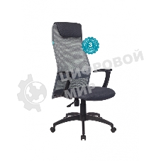 Кресло руководителя Бюрократ KB-8N/DG/TW-12 серый TW-04 TW-12 сетка