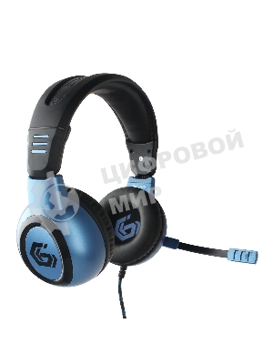 Гарнитура Gembird MHS-G55 черный/синий, проводная