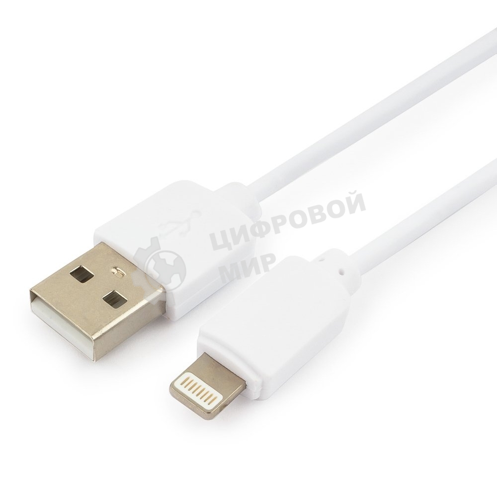 Кабель USB Гарнизон GCC-USB2-AP2-6-W AM/Lightning, для iPhone5/6/7, IPod, IPad, 1.8м, белый, пакет
