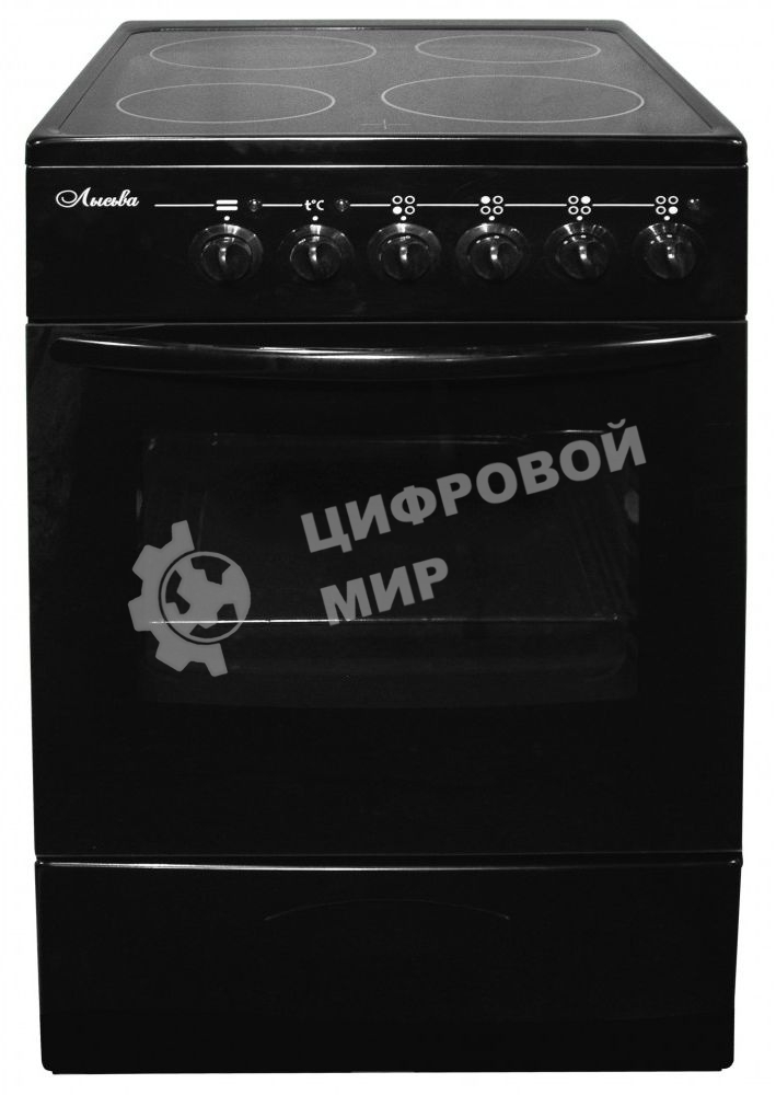 Плита электрическая Лысьва EF4002MK00 черный, конфорок 4, духовка 57 л, 50 см x 84 см x 60 см (без крышки)