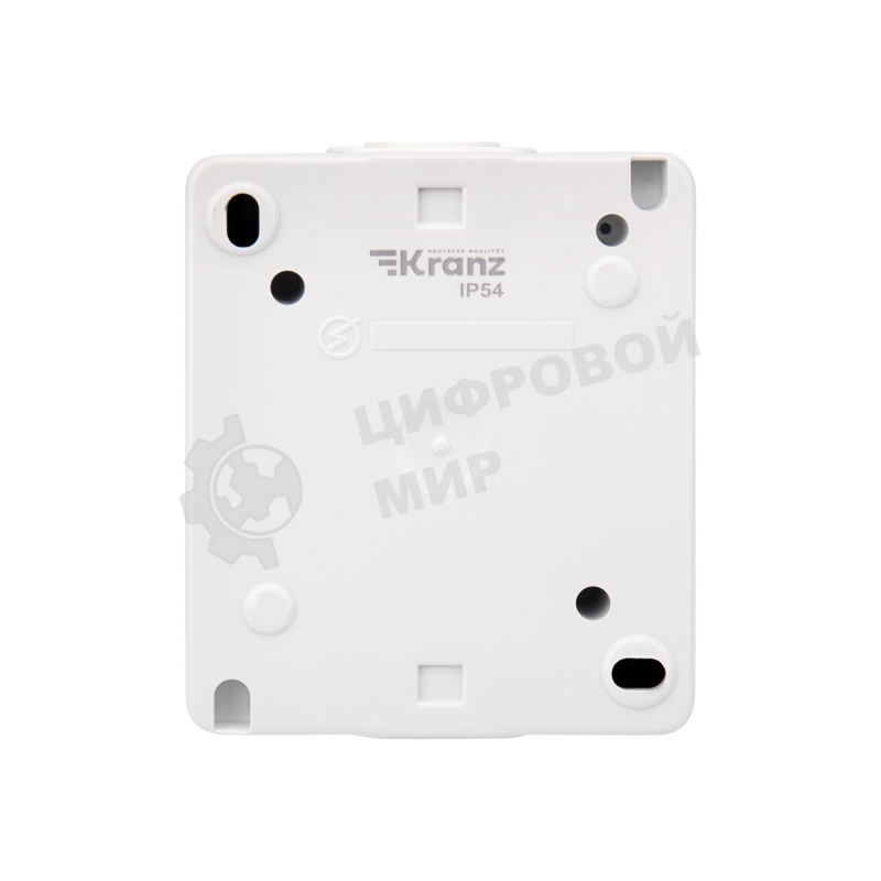 Розетка одноместная Kranz INDUSTRIAL IP54 с заземлением, о/у, белая