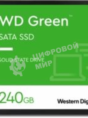 Накопитель SSD WD Green WDS240G3G0A, 240Gb, SATA III, 2.5