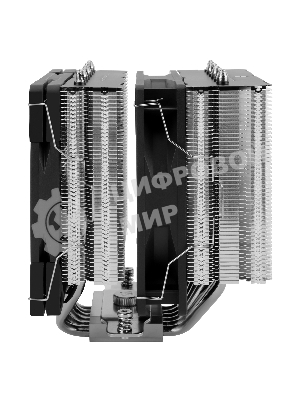 Кулер для процессора Thermalright Royal Knight 120 SE (4-pin PWM, 155мм, Ni/Cu, 6x6мм, 2x120мм, 66.17CFM/59CFM, 25.6dBA/26.1dBA, 1500RPM/1800RPM, S: 1200, 1700, 1851, 115X, AM4, AM5, silver, black)