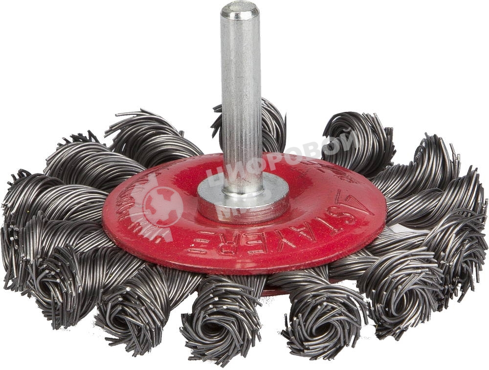 Кордщетка STAYER 35115-075_z01дисковая для дрели плетеные пучки проволоки 0.5мм 75мм