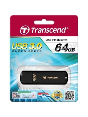 Флешка USB Transcend JetFlash 700 (TS64GJF700), 64Gb, USB 3.0, R/W 70/20, черный