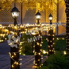 Гирлянда Neon-night Нить 10 м, 200 LED, прозрачный ПВХ, цвет свечения теплый белый