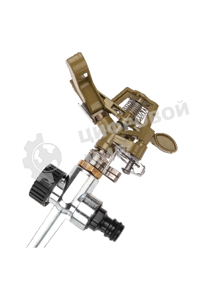 Разбрызгиватель латунный, импульсный, с регулировкой угла горизонта распыления до 26 м Четыре Сезона