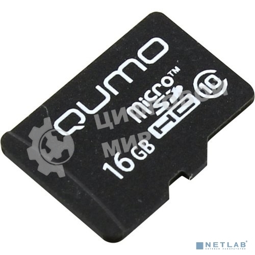 Флеш карта QUMO MicroSDHC 16Gb Сlass 10 без адаптера