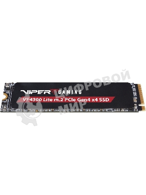 Накопитель SSD Patriot Viper VP4300 Lite, 2Tb, PCIe 4.0 x4, M.2 2280, NVMe, R/W 7400/6400, с радиатором