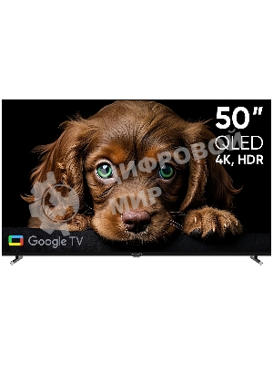 Телевизор TopDevice 50'' TDTV50CQ09U черный QLED UHD 60Hz Google TV 2GB/16GB