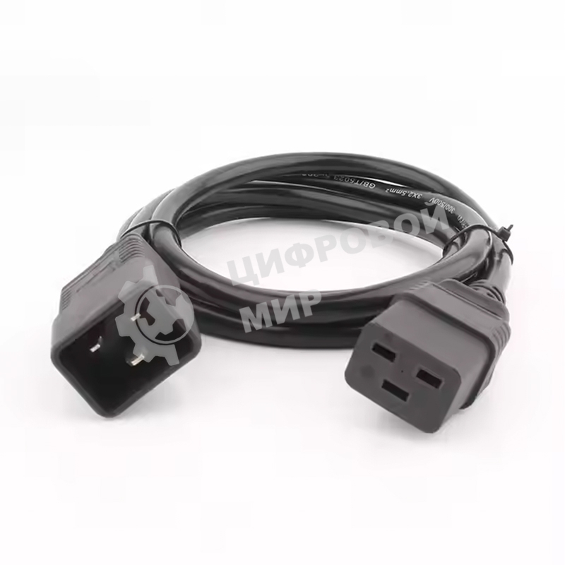 Шнур сетевой Rexant IEC 320 C19 – IEC 320 C20 3x1,5мм², 5м