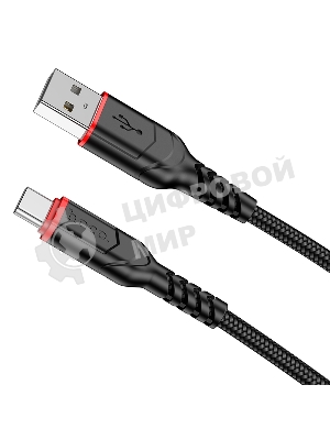 Кабель USB2.0 Hoco AM/Type-C, 3А, X59, 2м, черный, коробка