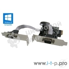 Контроллер ORIENT XWT-PE2SLP OEM PCI-Ex1, 2xCOM9M, Low Profile