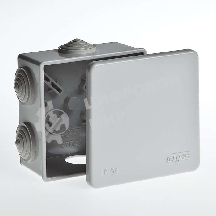 Коробка расп. для о/п Рувинил 67040 Тусо 85х85х40мм, 6 вводов, IP54