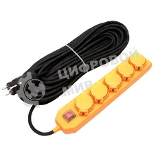 Удлинитель 5х20 м с заземл. 16А IP44 У10-026 с выкл. с индик. КГ 3х1.5 розетки с защ. крышкой UNIVersal 9634139