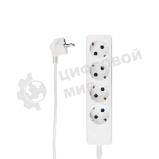 Удлинитель PROconnect OPTIMA 4 гнезда, 5 м, 2х0.75 мм², б/з, белый