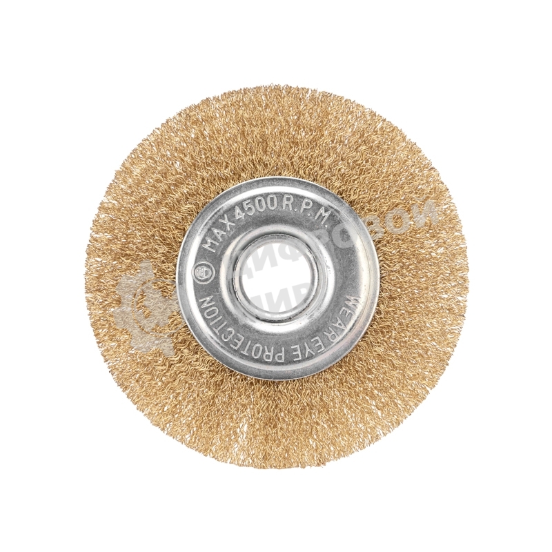 Щетка дисковая для УШМ Kranz латунь 125 мм, отв. 22,23 мм