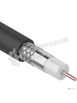 Кабель коаксиальный PROconnect RG-6U, 75 Ом, CCS/Al/Al, 48%, бухта 100 м, черный OUTDOOR