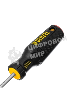 Отвертка Denzel PH1х75 мм, S2, 3к рукоятка