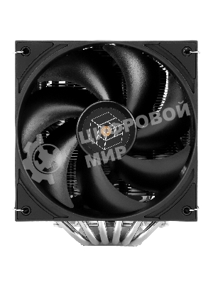 Кулер для процессора Thermalright Royal Pretor 130 (4-pin PWM, 158мм, Ni/Cu, 6x6мм, 1x120+1x130мм, 80.45CFM/81.88CFM, 29.4dBA/28.3dBA, 2150PM/1750RPM, S: 1200, 1700, 1851, 2011, 2066, 115X, AM4, AM5, silver, black)