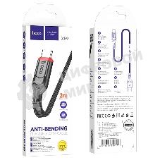 Кабель USB2.0 Hoco AM/Type-C, 3А, X59, 2м, черный, коробка