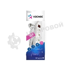 Удлинитель Космос 5х5 м с заземл. 16А IP20 ПВС 3х1 с выкл.