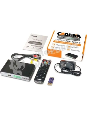 Приставка для цифрового ТВ Cadena CDT-2351SB черный, DVB-T2, DVB-T, HDMI, USB 2.0