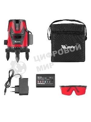 Лазерный уровень MTX MXL RED, 30 м, красный луч, акк. Li 2400 mAh, сумка, резьба 5/8