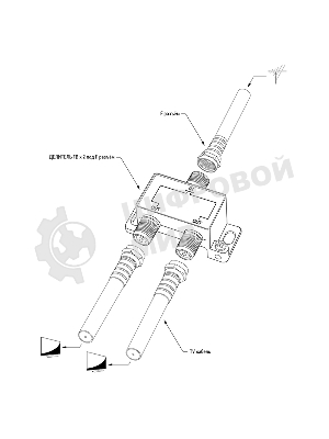 Делитель PROconnect ТВ х 2 под F разъем 5-1000 МГц