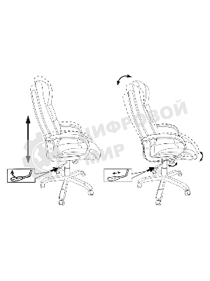 Кресло Бюрократ CH-824B/LBLACK черный, экокожа