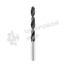 Сверло по дереву Kranz 9х125 мм, цилиндрический хвостовик