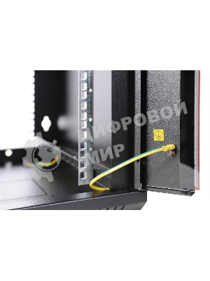 Шкаф телекомм. настенный разборный 15U (600х520) дверь стекло, черный