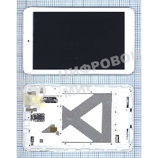 Модуль (матрица + тачскрин) для Asus MeMO Pad 8 (ME180A) белый с рамкой