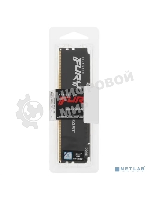 Оперативная память Kingston Fury Beast, DDR5, 16GB (1x16GB), 5600MHz, CL40, DIMM, с радиаторами, черный