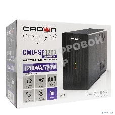 Источник бесперебойного питания CROWN Line Intractive CMU-SP1200 COMBO USB 1200VA\720W