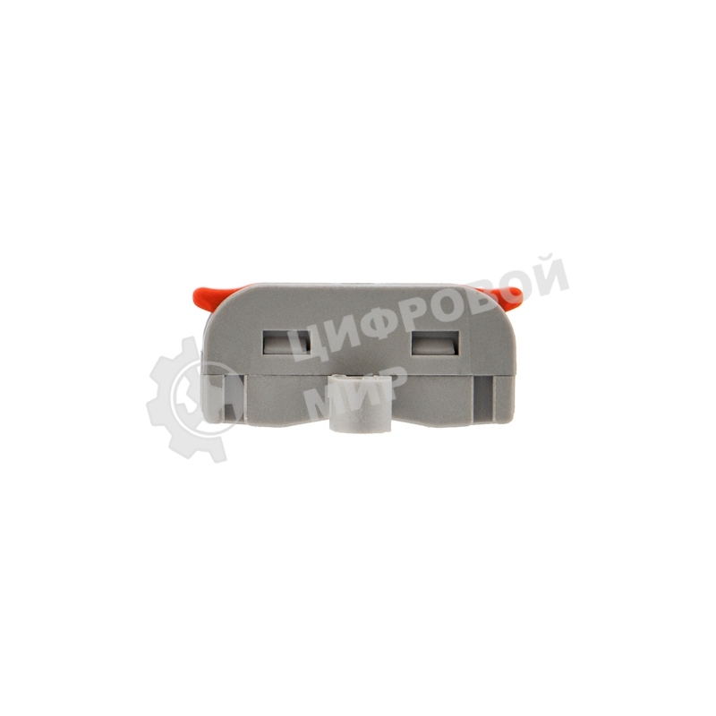 Клемма соединительная Rexant многоразовая проходная 1 полюс, с монтажной площадкой (0,08-4 мм²), серая (50 шт./уп.)